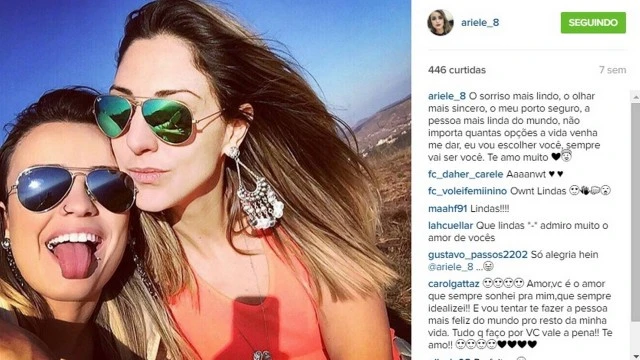 Jogadoras de vôlei trocam declarações apaixonadas e recebem o apoio dos fãs nas redes sociais