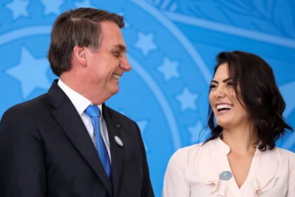 Presidente da República Jair Bolsonaro e a primeira Dama Michelle Bolsonaro Foto: PR/Marcos