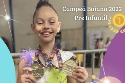 Candeense Thaíla Sodré é a Campeã Baiana de Ginástica Rítmica 2022