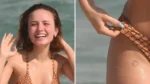 Larissa Manoela puxa biquíni até o limite e ostenta corpão invejável em dia de praia no Rio
