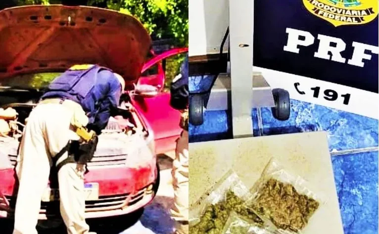 Policia | Homem é preso transportando maconha em carro roubado na BR 324