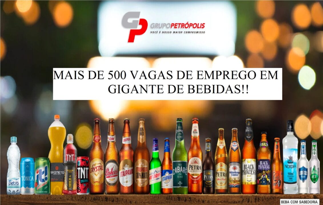 Uma das maiores cervejarias do Brasil oferece mais de 500 vagas de emprego em diversos estados do Brasil, inscreva-se já!