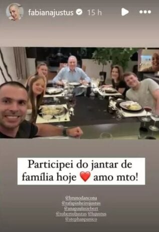 Fabiana Justus compartilha momento emocionante com pai e irmãs: ''Amo muito''