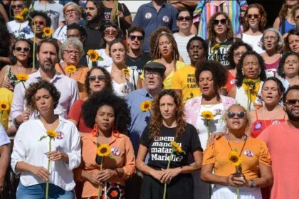 Ato na Cinelândia lembra 6 anos da morte de Marielle Franco