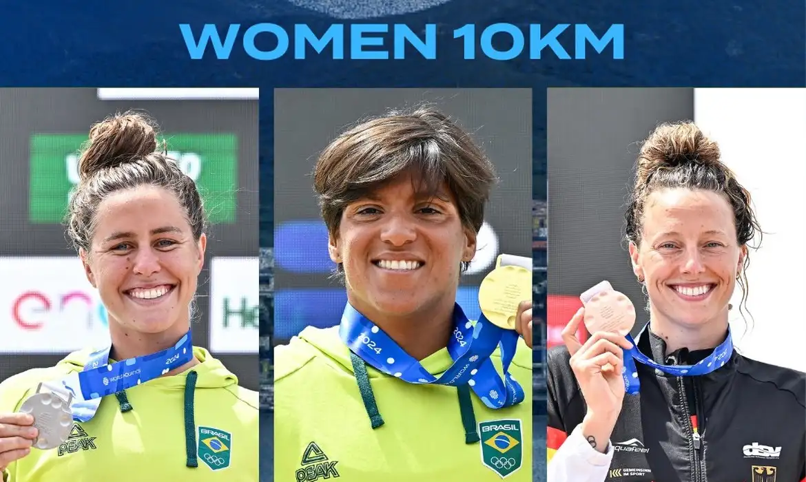 Águas Abertas: Ana Marcela é ouro e Viviane Jungblut prata na Itália