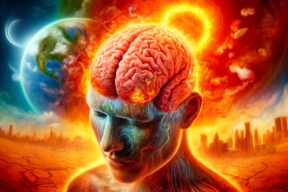 Cerébro afetado pelo calor.