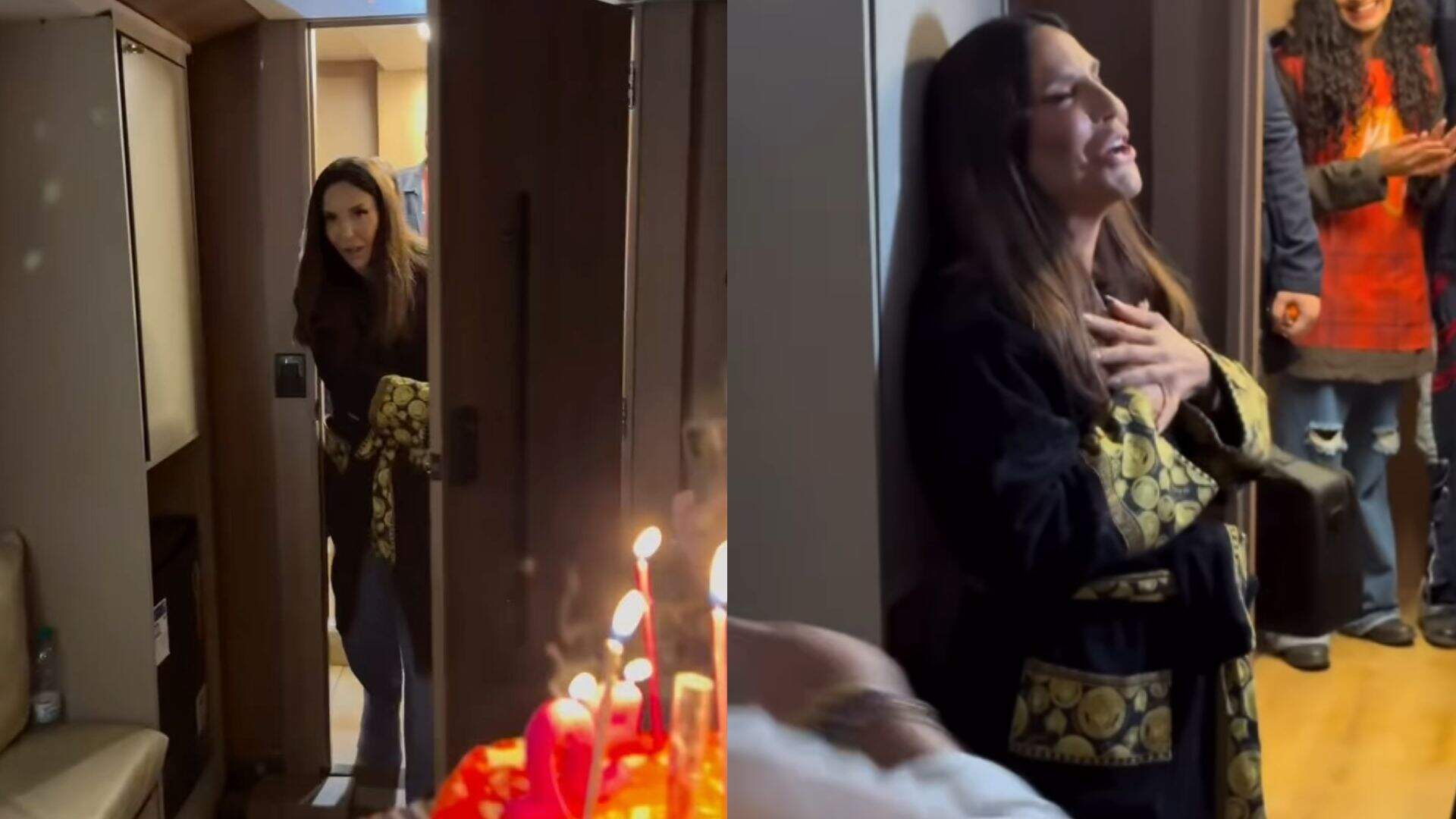 Ivete Sangalo recebe festa de aniversário surpresa antes de show!