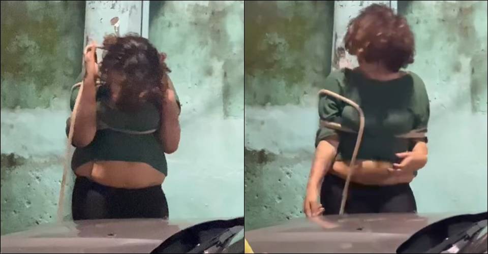 Mulher é espancada e amarrada em poste após suspeita de roubos