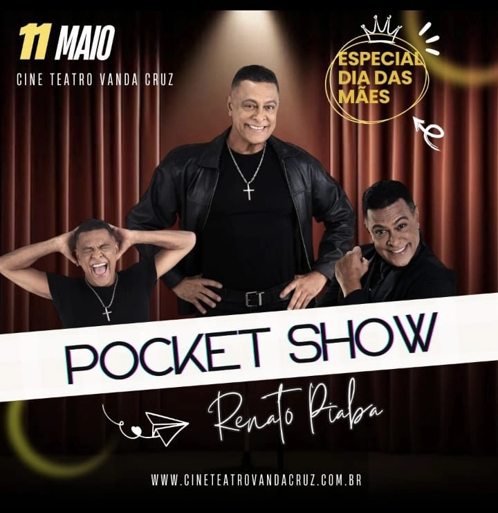 Renato Piaba retorna ao Cineteatro Vanda Cruz com seu fenomenal Pocket Show de Stand-Up Comedy