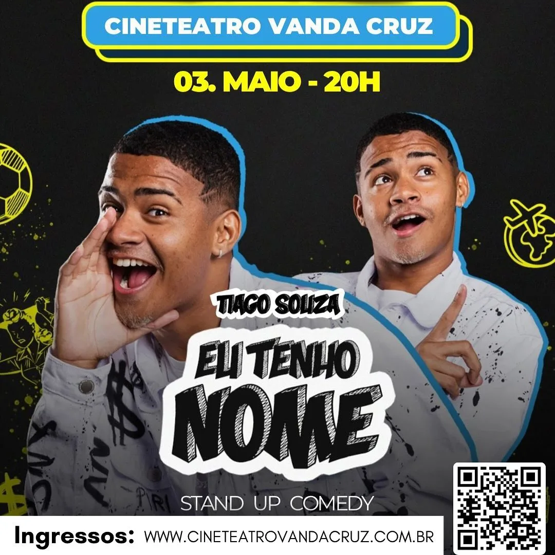 Tiago Souza leva seu humor cativante para o Cineteatro Vanda Cruz em Candeias