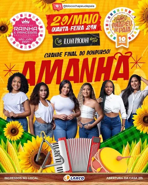 Grande Final do Concurso Rainha & Princesas do Bloco Chapéu de Paia