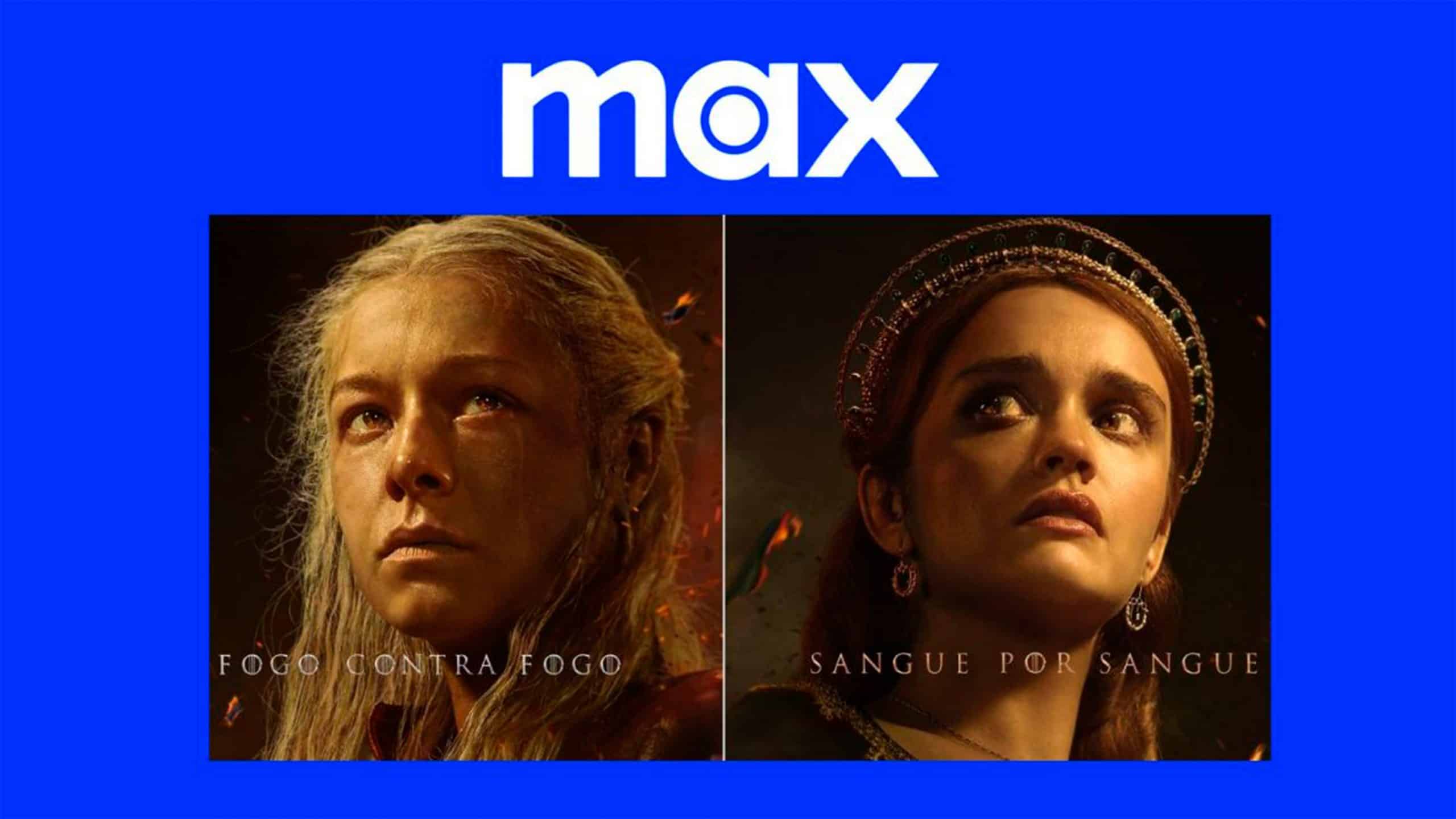 Montagem com pôsteres da série Casa do Dragão, que está entre lançamentos da Max na semana entre os dias 10 e 16 de junho