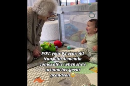 Idosa com demência "volta a ser quem era" sempre que se junta ao bisneto