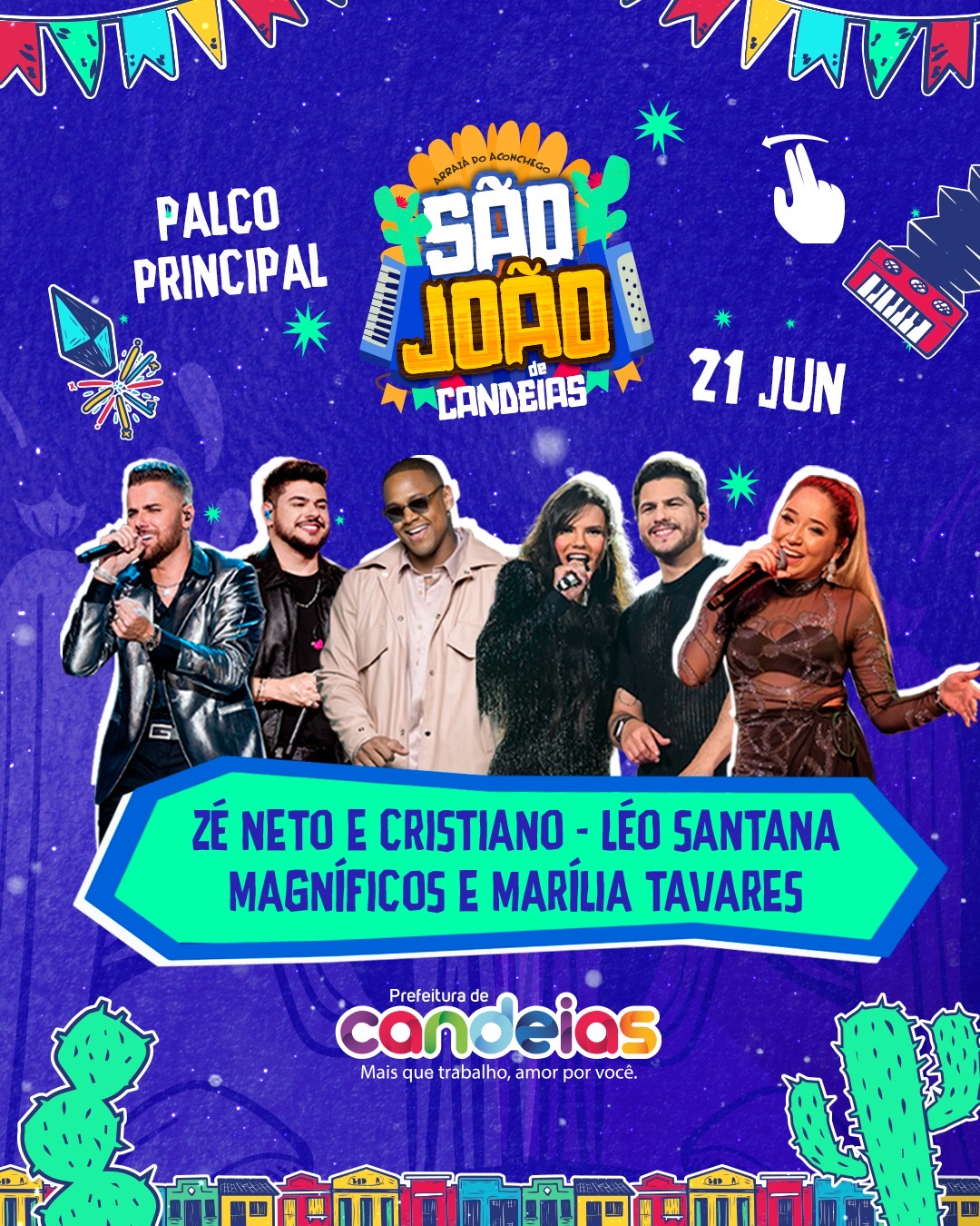Arraiá do Aconchego: São João de Candeias começa hoje; confira os horários das atrações