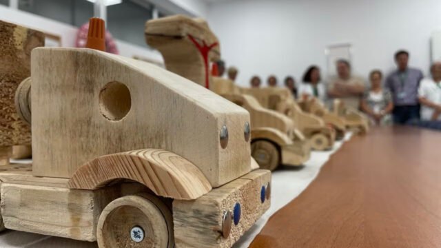 Coração de... madeira? Carpinteiro doa brinquedos a hospital de Málaga