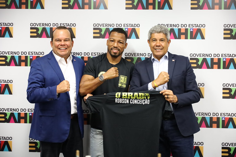 Jerônimo participa de recepção ao campeão mundial de boxe Robson Conceição