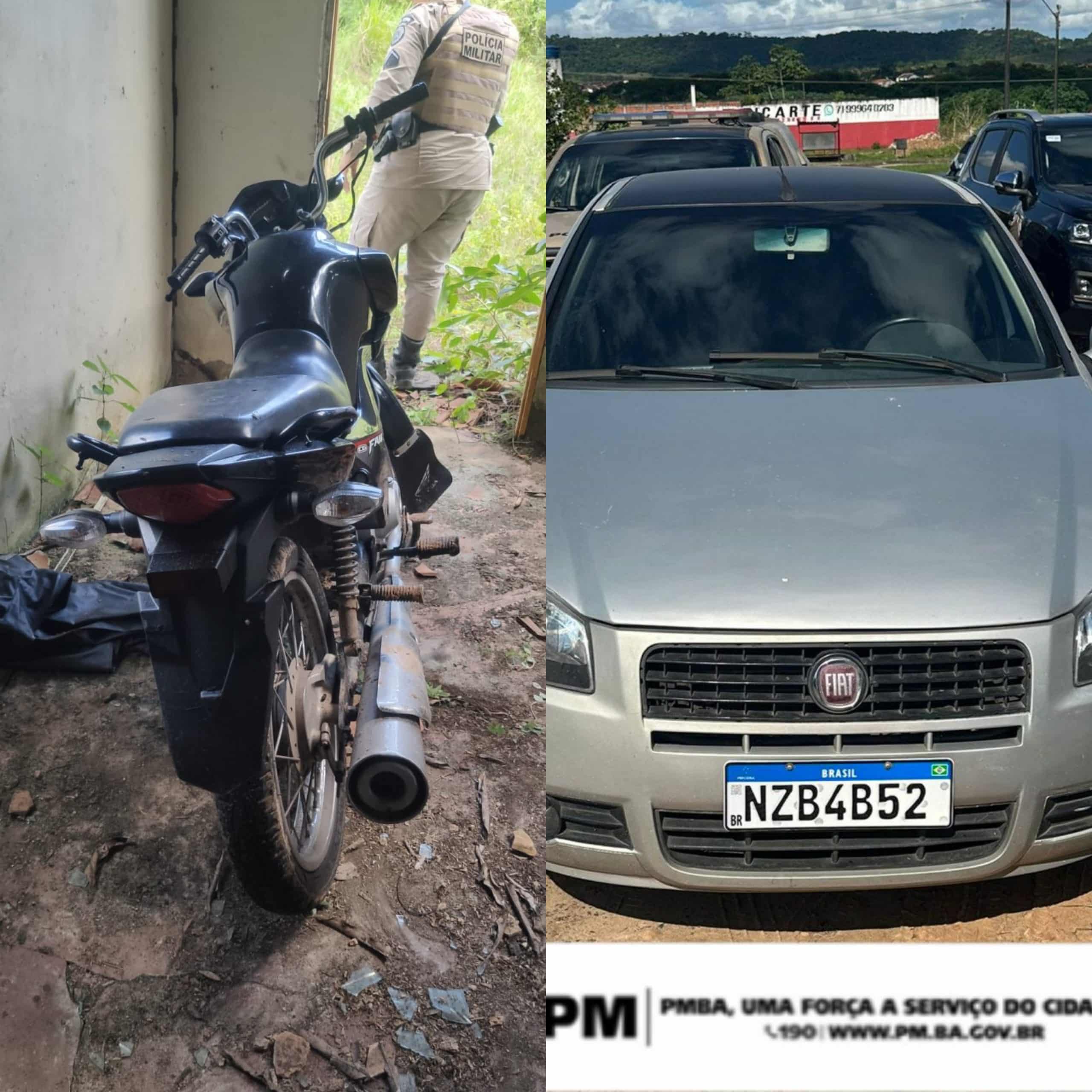Polícia recupera três veículos roubados e descobre esconderijo em São Sebastião do Passé