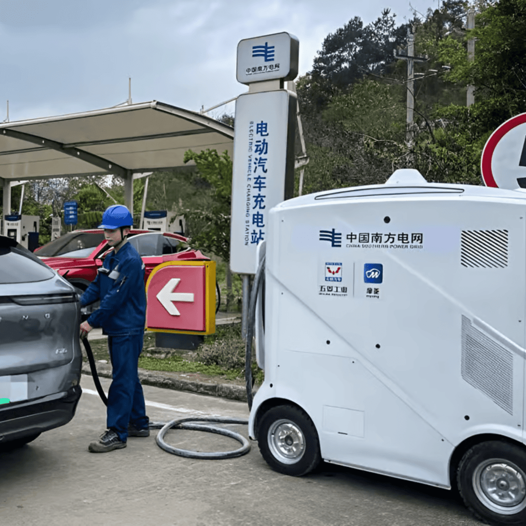Bateria sobre rodas leva (sozinha) energia até o seu carro elétrico