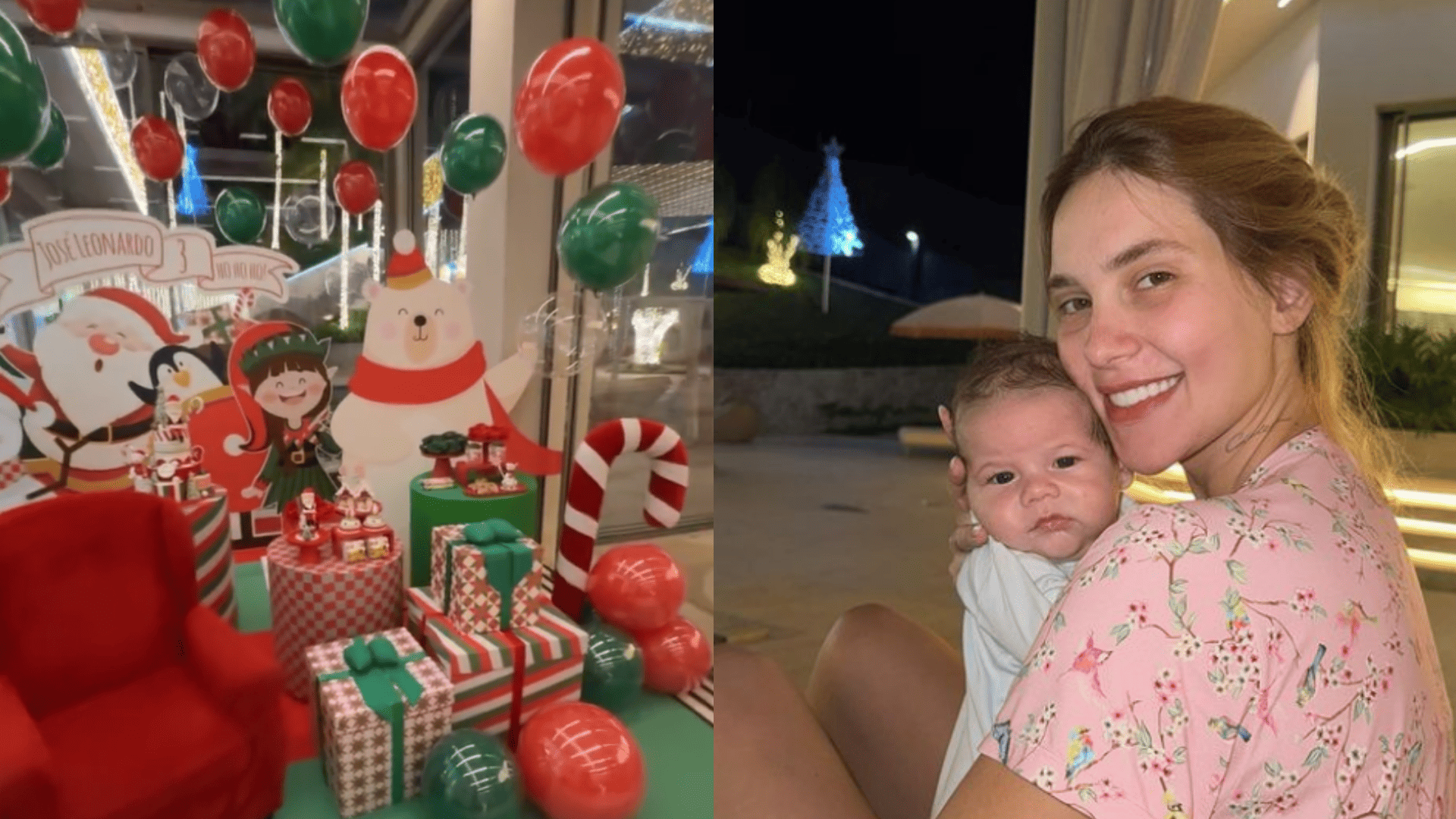 Virginia celebra mêsversário de José Leonardo com tema natalino - Metropolitana FM