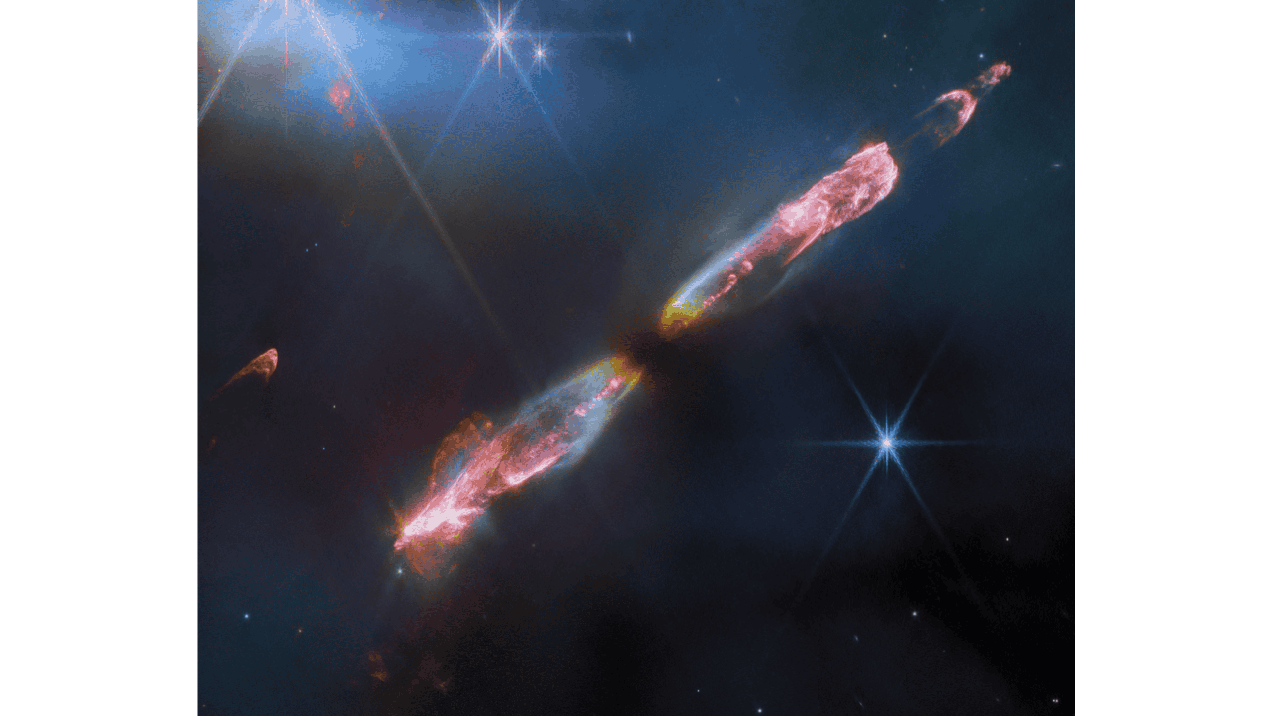 fenômeno une buracos negros e estrelas "bebês"