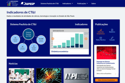 FAPESP Lança Novo Site com Indicadores de Ciência, Tecnologia e Inovação no Estado de São Paulo