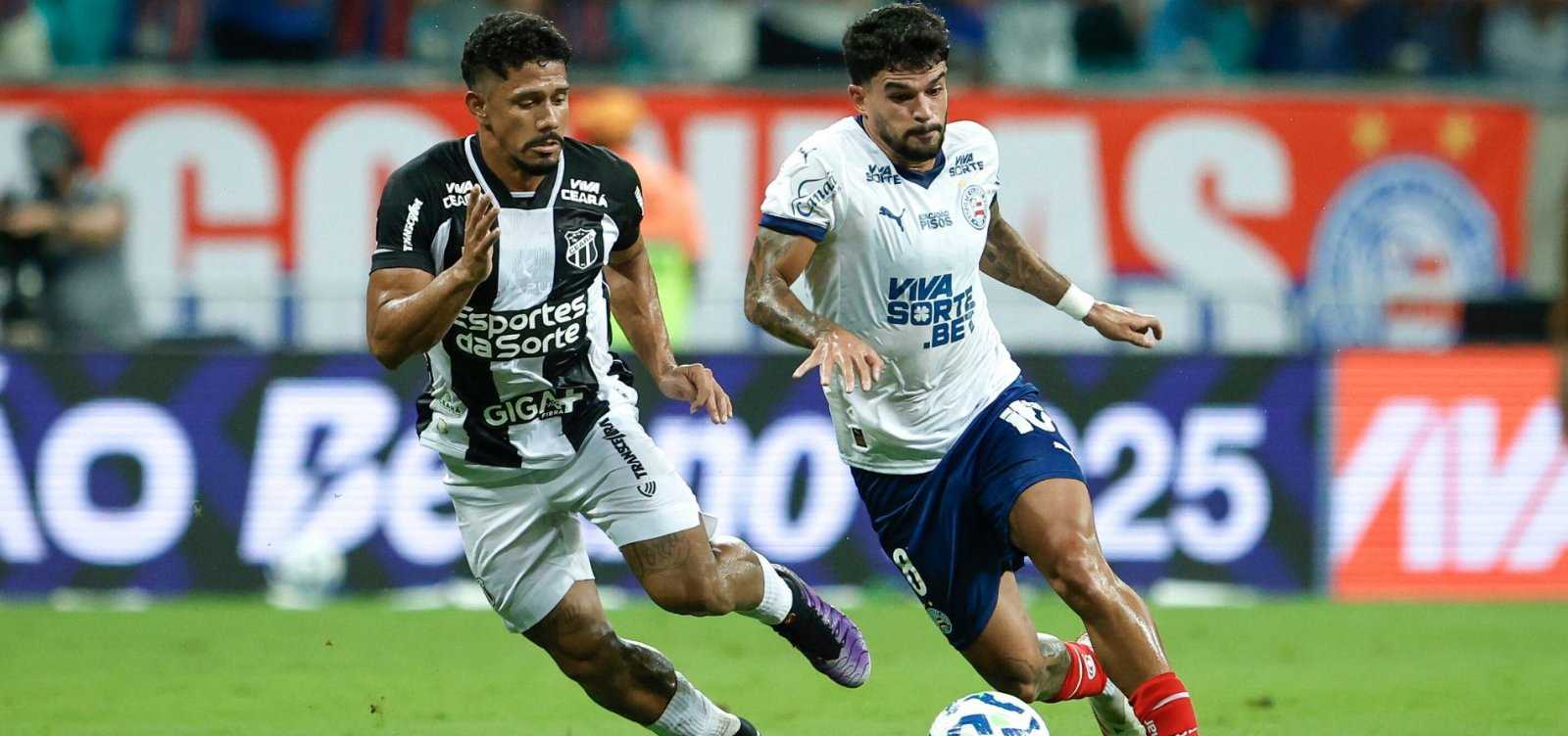 Bahia vence Ceará no apagar das luzes e deixa a zona de rebaixamento do Brasileirão