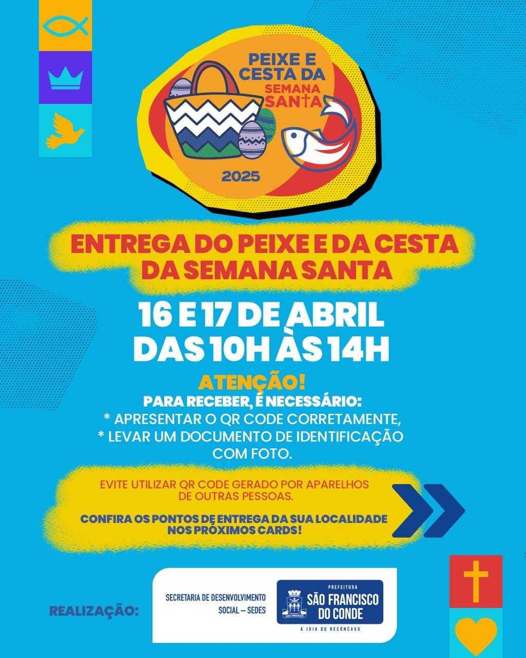 “entrega de peixes e cestas da semana santa 2025 em são francisco do conde” Início da Entrega do Peixe e Cesta da Semana Santa 2025