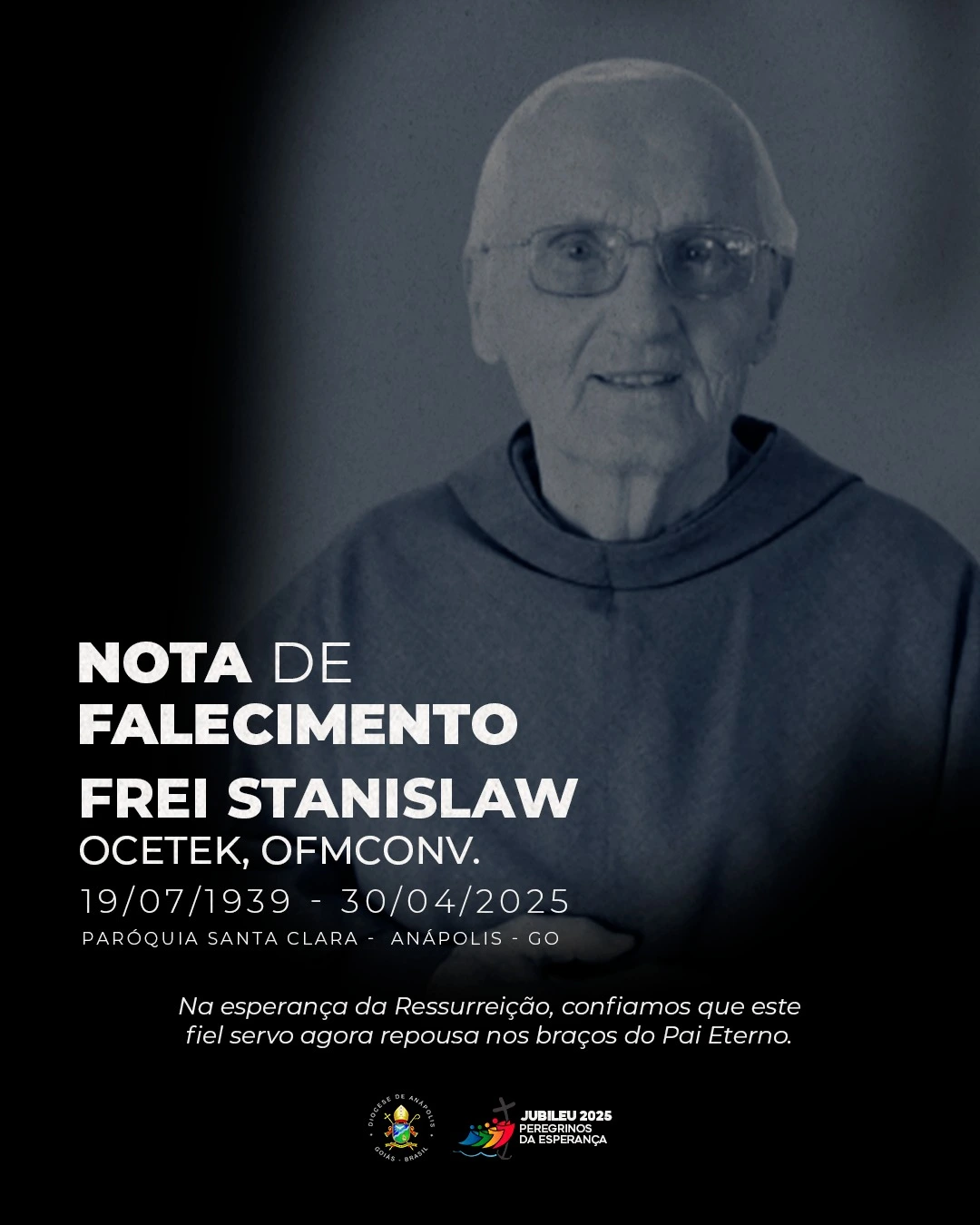 Morre Frei Stanislaw Ocetek: 13 anos de evangelização em Candeias