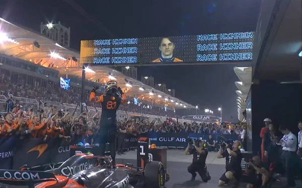 Oscar Piastri, da McLaren, vence GP do Bahrein e assume liderança do campeonato
