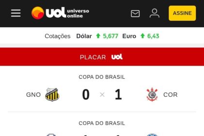 Portal UOL ignora jogo do Bahia na Copa do Brasil e é criticado por torcedores do tricolor