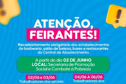 Prefeitura convoca trabalhadores de Barbearia, Beleza e Restaurante
