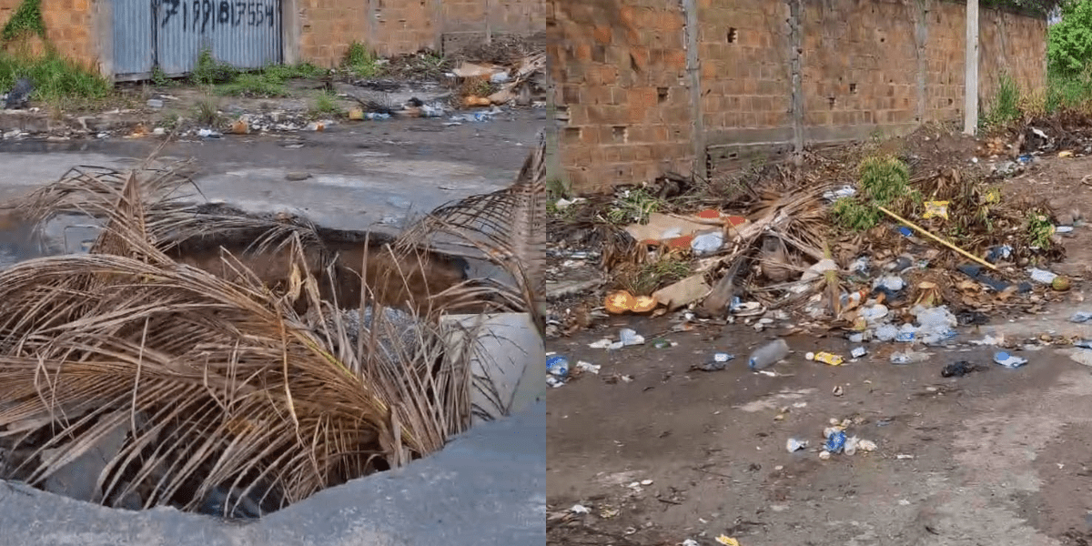 Serra Verde clama por ajuda da prefeitura: crateras e lixo acumulado