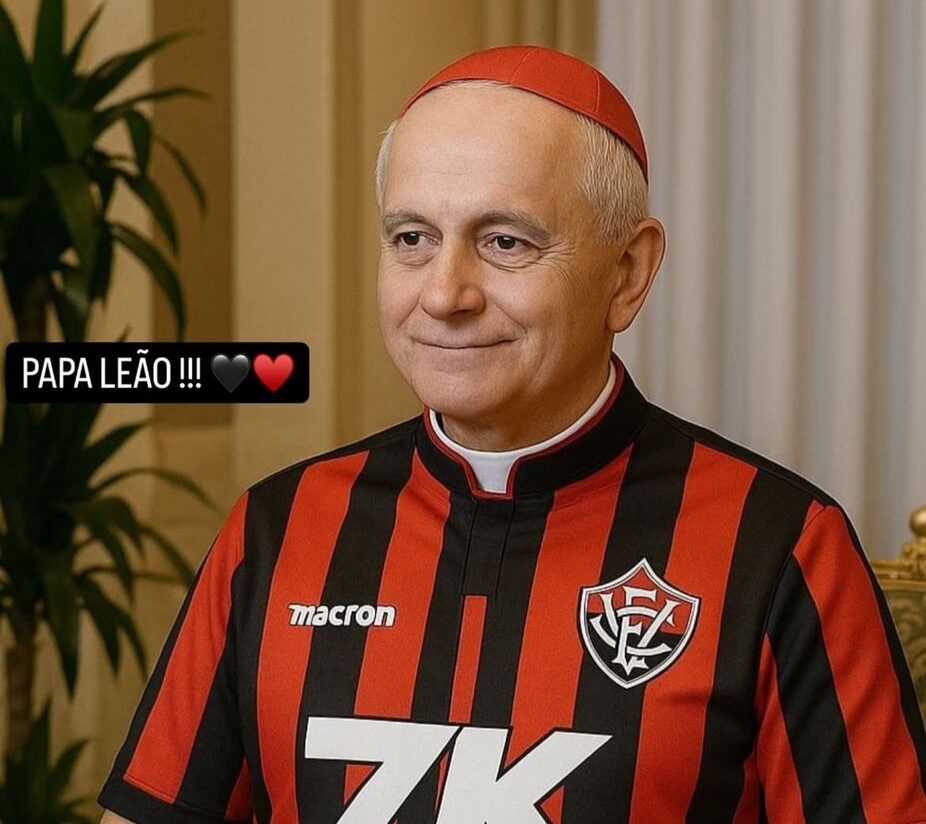 Torcedores do Vitória celebram Papa Leão XIV com memes e pedidos de bênção para o time