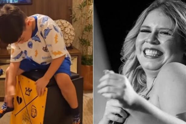Filho de Marília Mendonça emociona ao tocar canção inesquecível