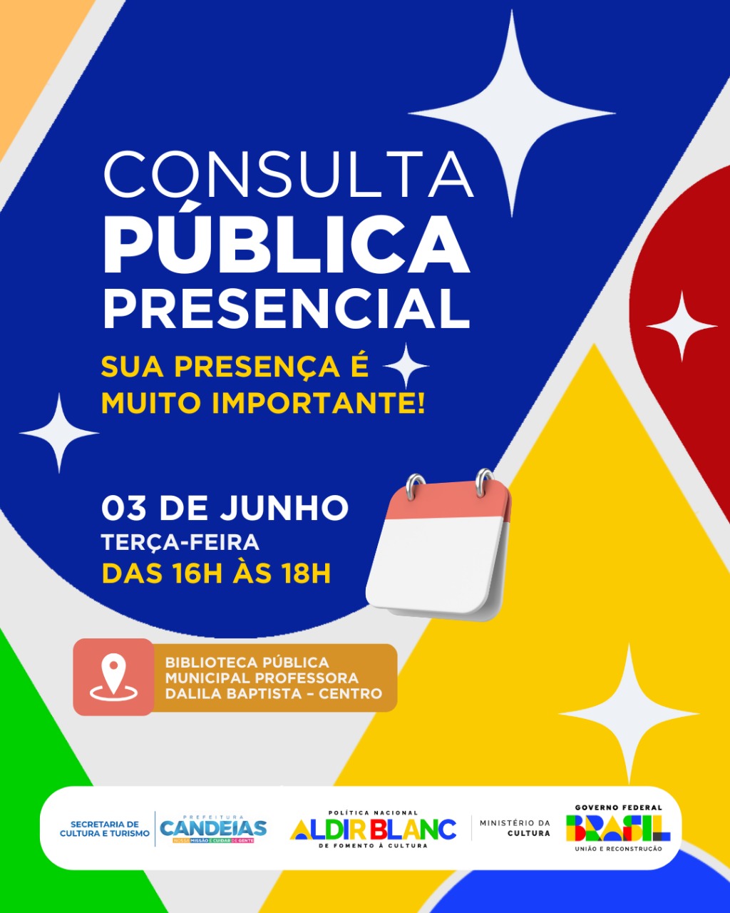 Candeias: Consulta pública sobre políticas culturais da PNAB nesta terça
