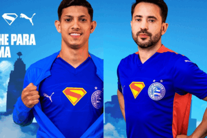Bahia anuncia nova camisa em campanha para filme do Superman