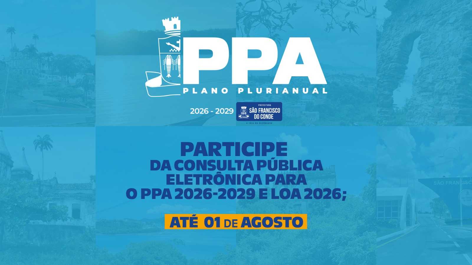 Consulta pública: participe do plano plurianual 2026/2029 e loa 2026 em são francisco do conde Consulta Pública São Francisco do Conde