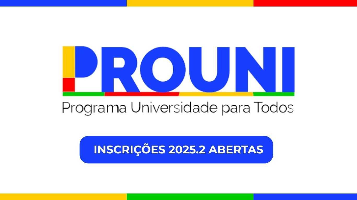 Inscrições prouni 2025.2: início na segunda-feira, 30 de outubro Inscrições para o PROUNI 2025.2 começam nesta segunda-feira (30)