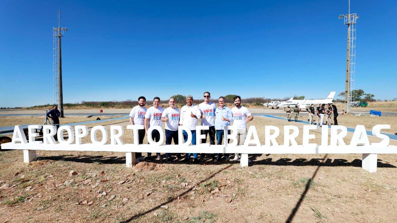 No Oeste, Jerônimo Rodrigues inspeciona ampliação e requalificação do aeroporto de Barreiras