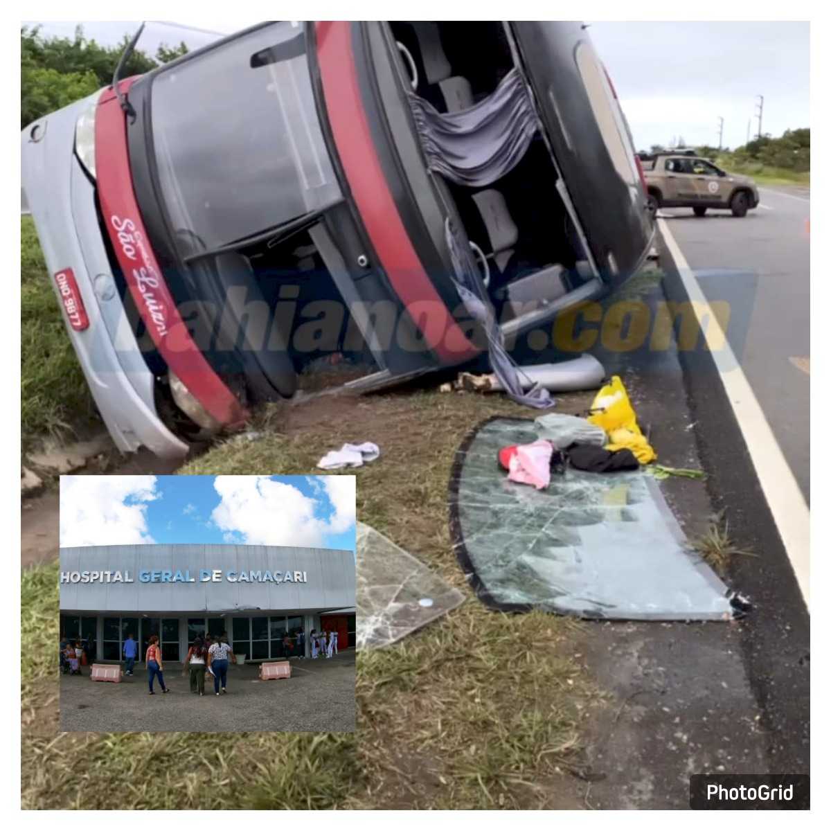 Passageira de ônibus tombado na BA-099 afirmou que estava orando
