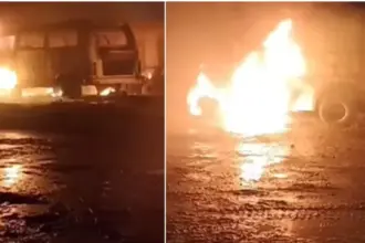 Homem em situação de rua incendeia oito veículos da prefeitura