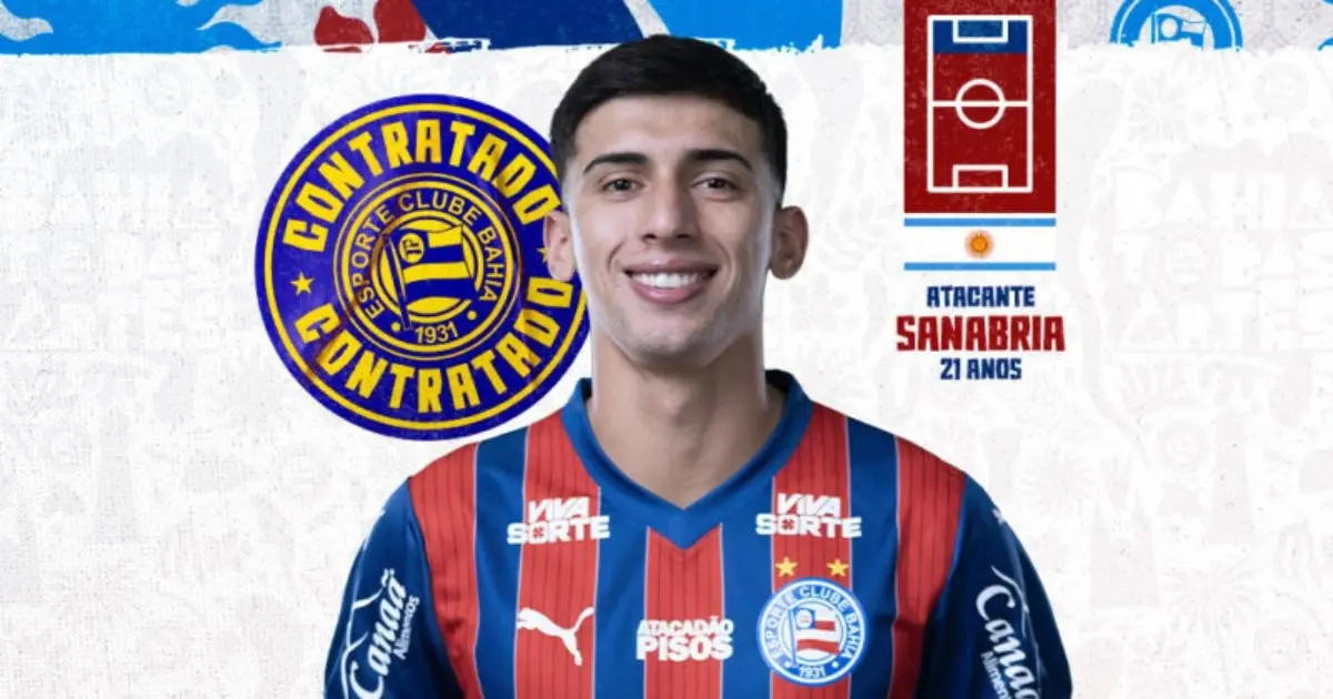 Bahia oficializa contratação do argentino Mateo Sanabria
