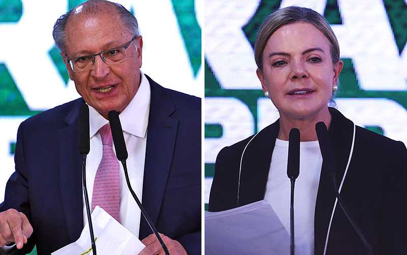 Alckmin e Gleisi buscam apoio no Congresso para exportações brasileiras