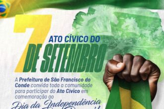Ato Cívico de 7 de Setembro em São Francisco do Conde: Confira a Programação