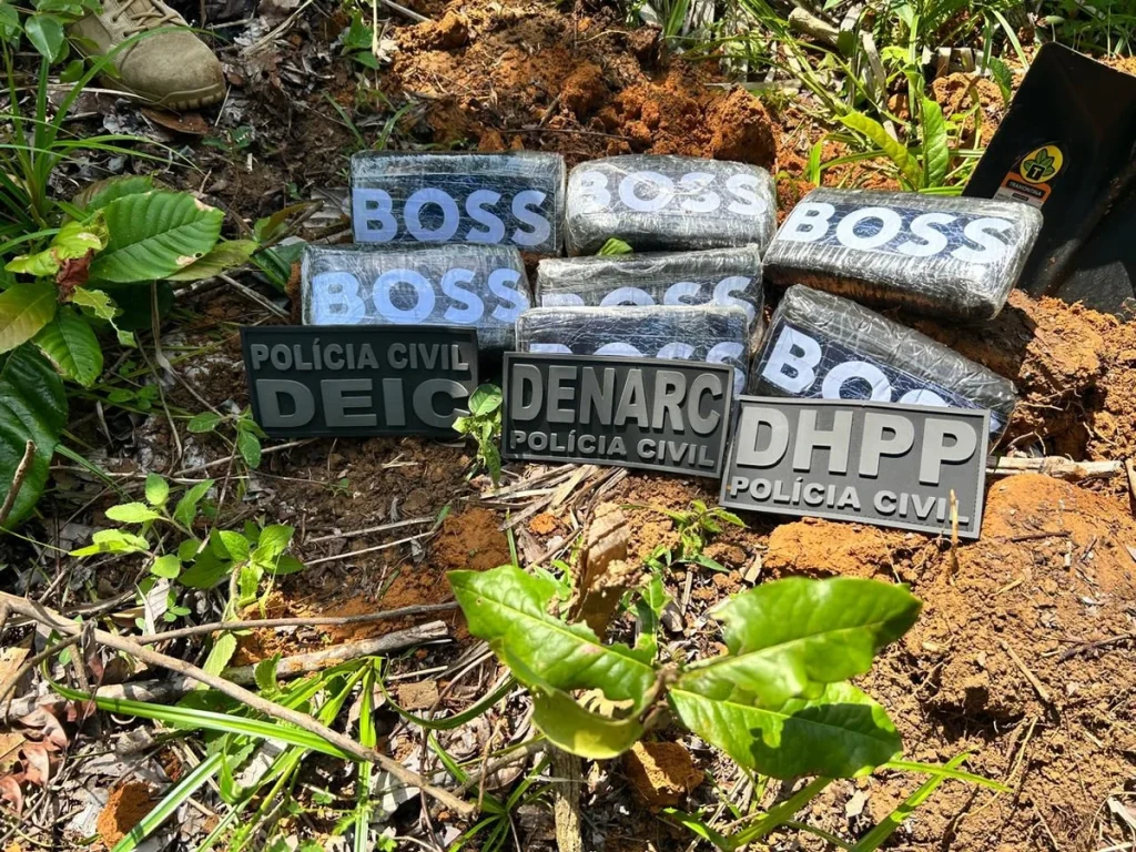 Polícia encontra sete quilos de cocaína enterrados em Madre de Deus