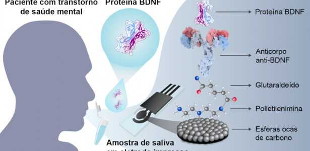 Novo Biossensor Detecta na Saliva Proteína Associada à Depressão e Esquizofrenia