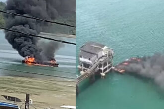 Incêndio em balsa deixa três feridos em Madre de Deus