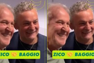 Lendas! Zico e Baggio se encontram em jogo festivo no Rio de Janeiro