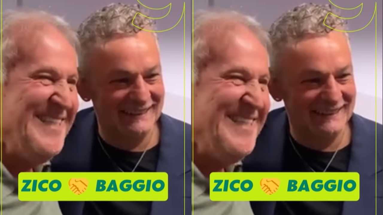 Lendas! Zico e Baggio se encontram em jogo festivo no Rio de Janeiro