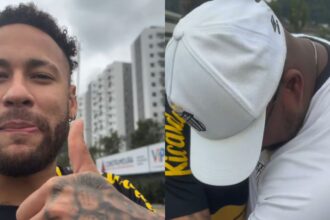 Neymar vinga filha após pequena levar bolada no rosto em jogo do Santos